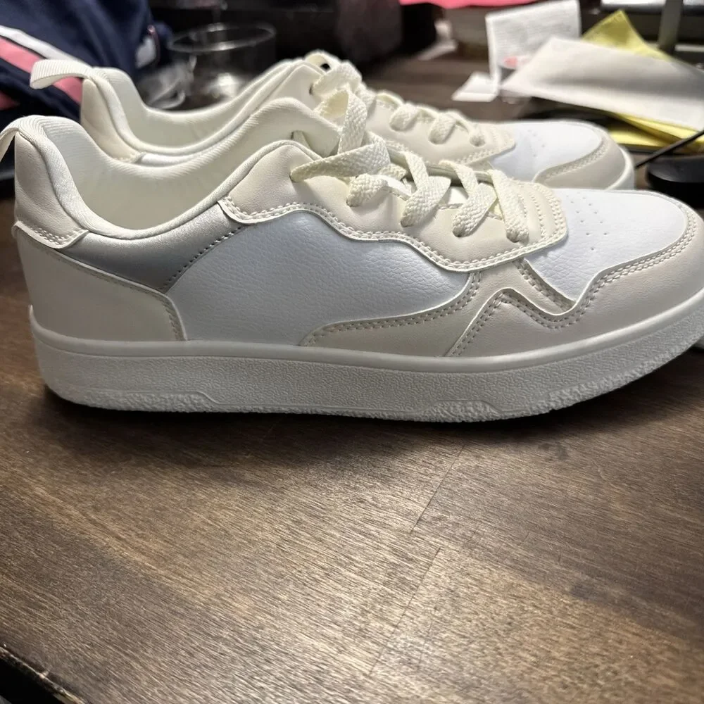 Dream Pairs Women's Fashion Walking Court and Skateboard Sneakers US 9 White